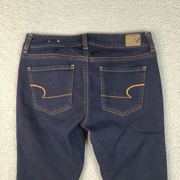 American Eagle Outfitters Jeans Womens Size 4 Blue Jegging 28x26.5 Super Stretch - Picture 4 of 14